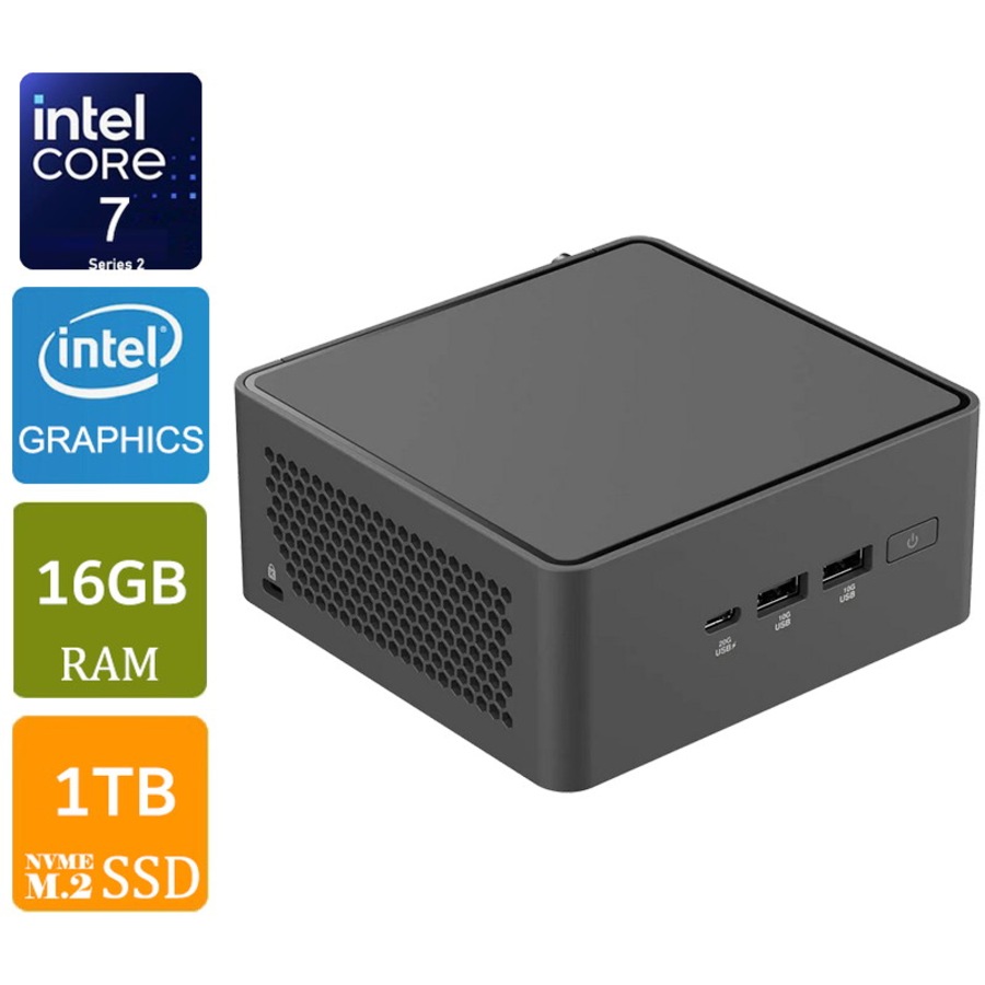 [RNUC15CRHC700004I-N4] Asus NUC 15 Pro Tall Intel Core 7 240H 16GB RAM, 1TB SSD Mini PC