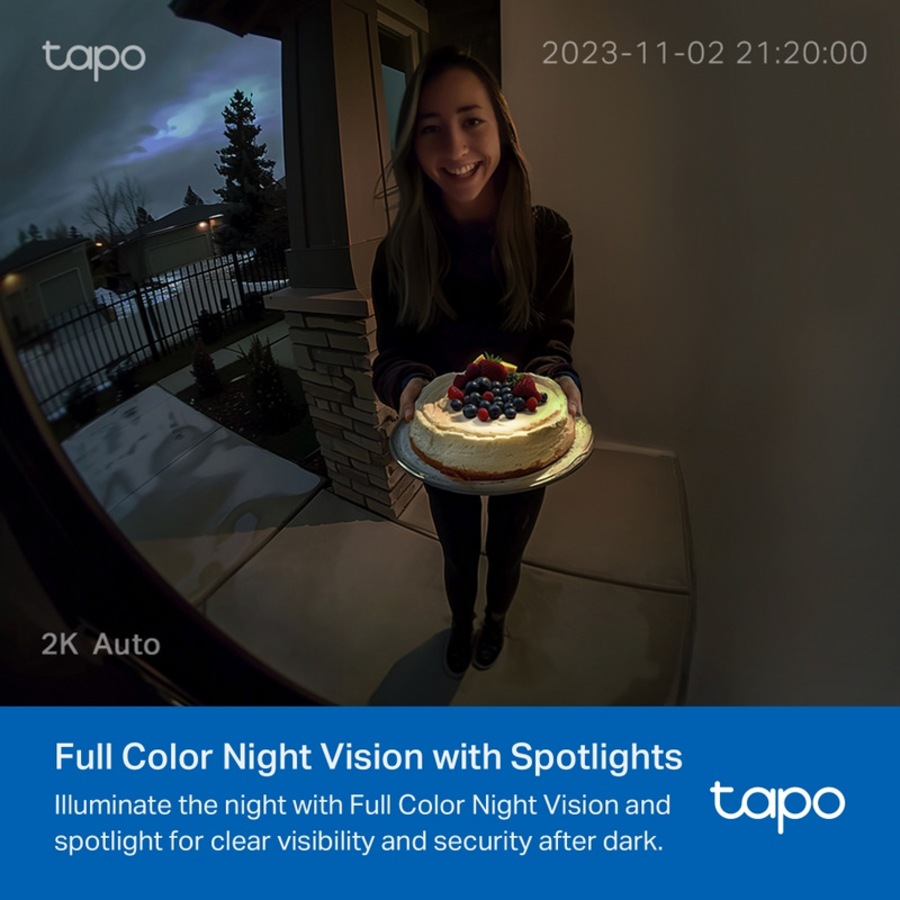 [Tapo D210] Video Doorbell Camera, IP65 Weatherproof
