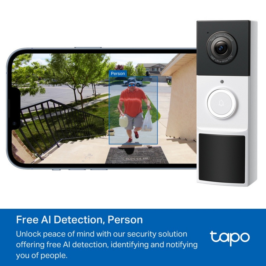 [Tapo D210] Video Doorbell Camera, IP65 Weatherproof