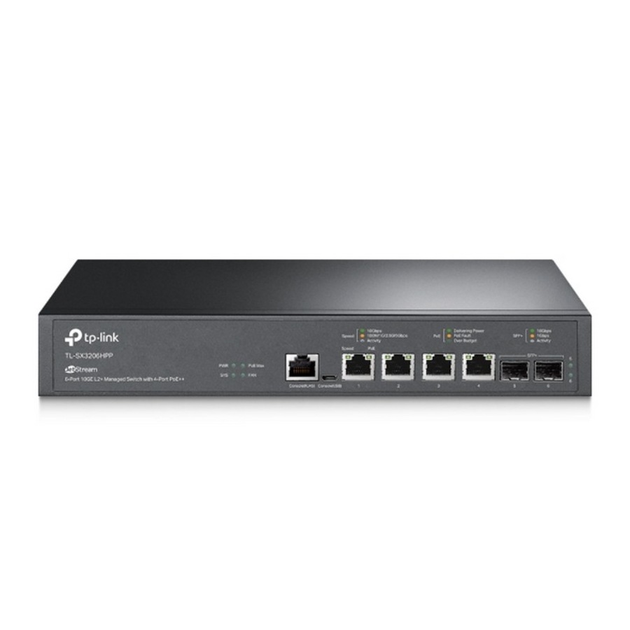 [SX3206HPP] JetStream 6-Port 10GE L2+ Managed Switch with 4-Port PoE++