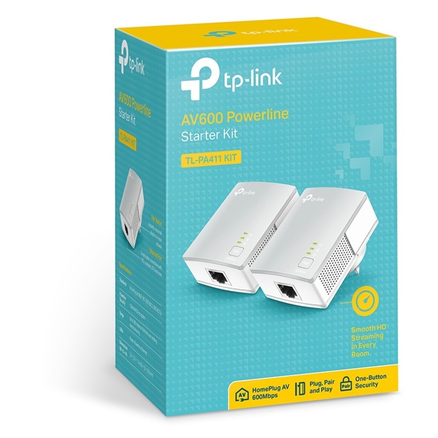 TP-Link TL-PA411 KIT AV600 Nano Powerline Adapter Starter Kit