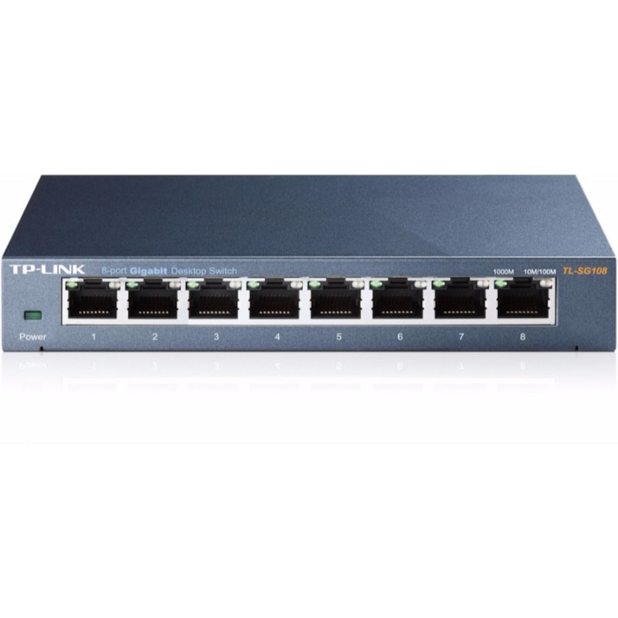 TP-Link TL-SG108 8-Port Gigabit Desktop Switch 1000Mbps Steel Case