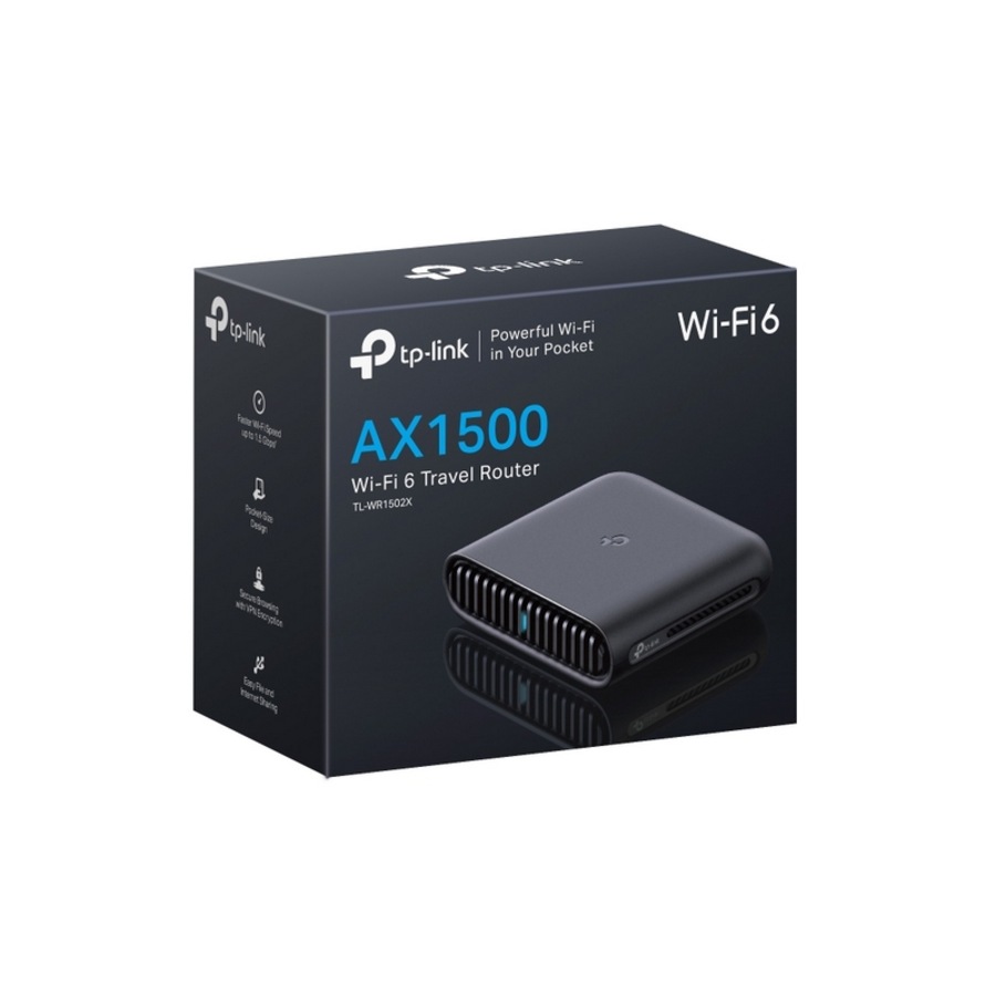 TP-Link TL-WR1502X AX1500 Wi-Fi 6 Travel Router, Portable and Durable Design