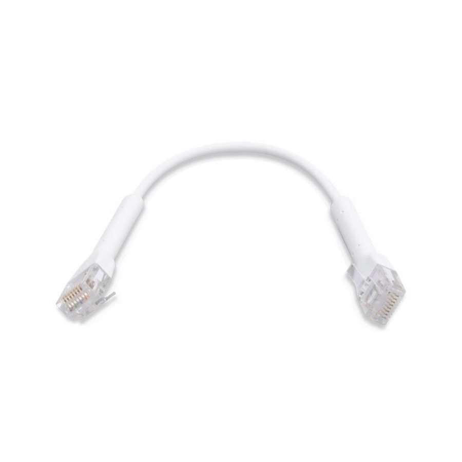 [U-CABLE-PATCH-RJ45] Ubiquiti UniFi Patch Cable 0.1m White, Both End Bendable to 90 Degree