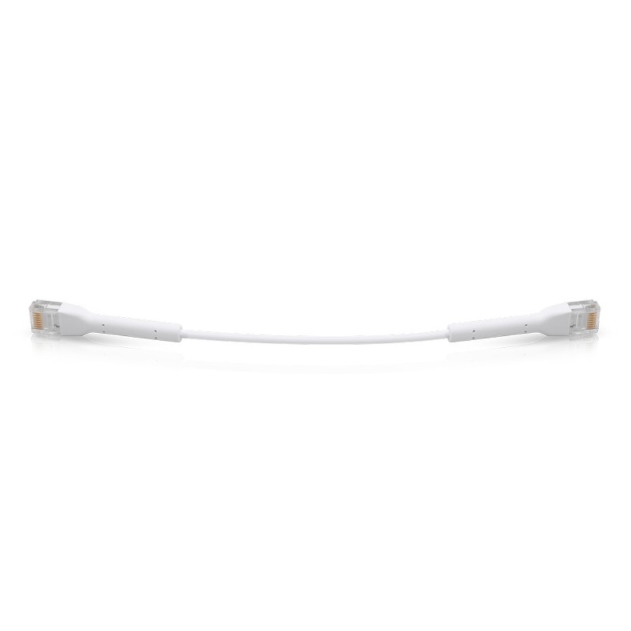 [U-CABLE-PATCH-RJ45] Ubiquiti UniFi Patch Cable 0.1m White, Both End Bendable to 90 Degree