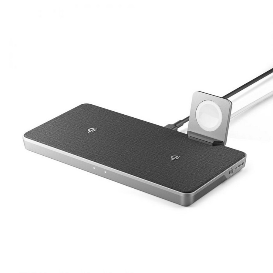 [UP2QC10AWM-SGR] Alogic Ultra Power 3-in-1 Wireless Charging Dock for iPhone & Airpods with Mount
