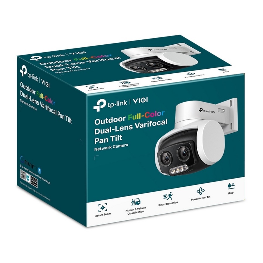 [VIGI C540V] VIGI 4MP Outdoor Full-Colour Dual-Lens Varifocal Pan Tilt Network Camera
