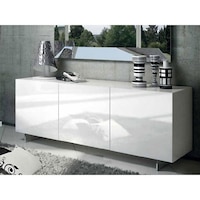 Oxford 3 Door Sideboard Buffet in High Gloss White