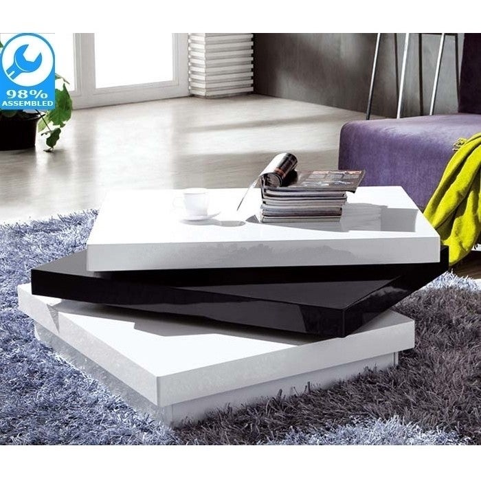 Artisco Square Coffee Table in Black and White