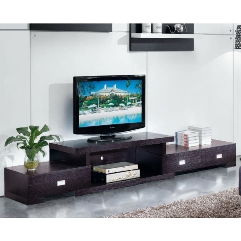 Buy Livio Extendable TV Entertainment Unit in Brown - MyDeal