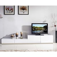 Tetra Step Design TV Entertainment Unit Gloss White