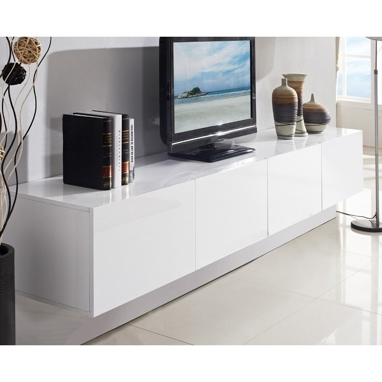 Majeston Floating TV Cabinet in Gloss White 2.4m | Buy ...