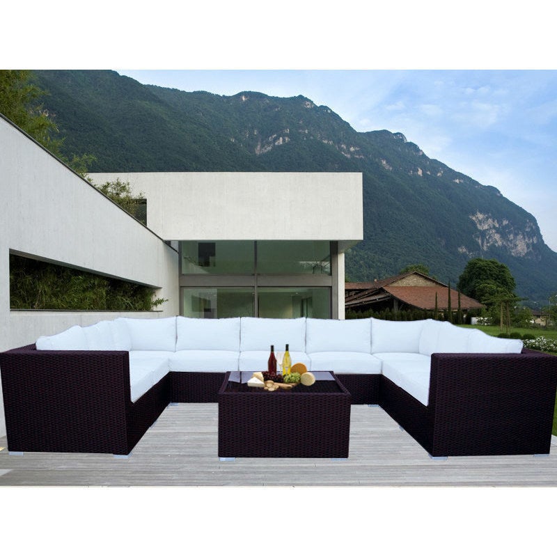 Grand Jamerson Modular Outdoor Lounge Set in Brown