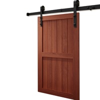 Levede Sliding Barn Single Door Hardware Track Roller Kit1.5/1.83/2/2.4/3/3.6/4M