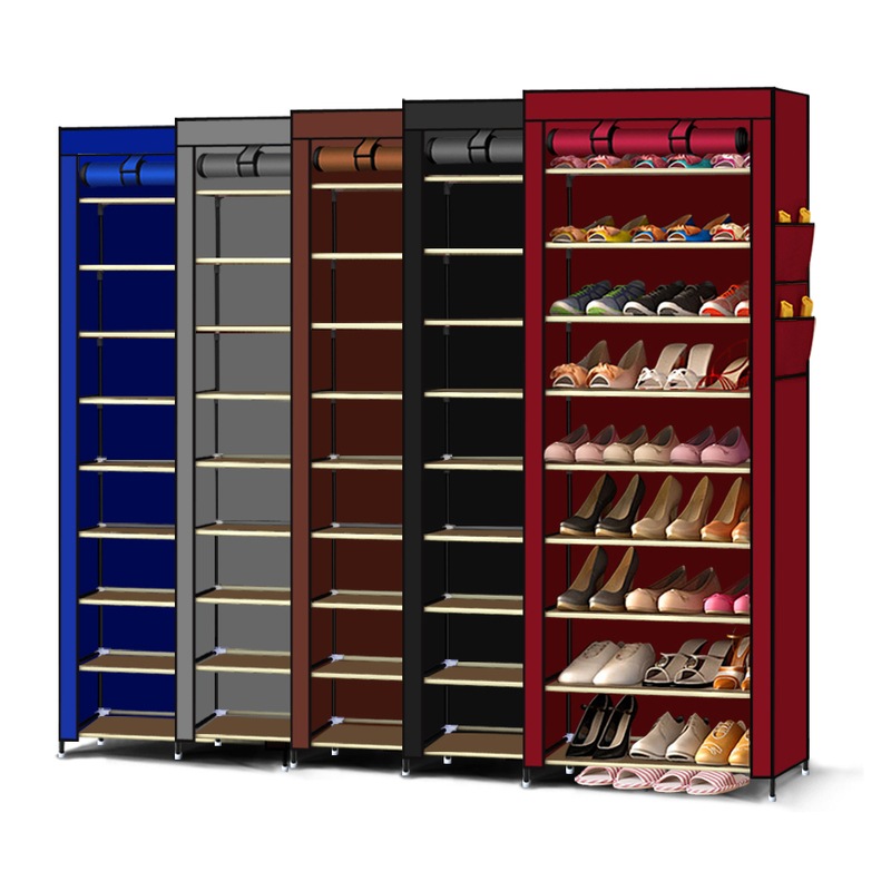 Levede Portable Wardrobe 10 Tier Shoes Cabinet Storage Organizer Shoe