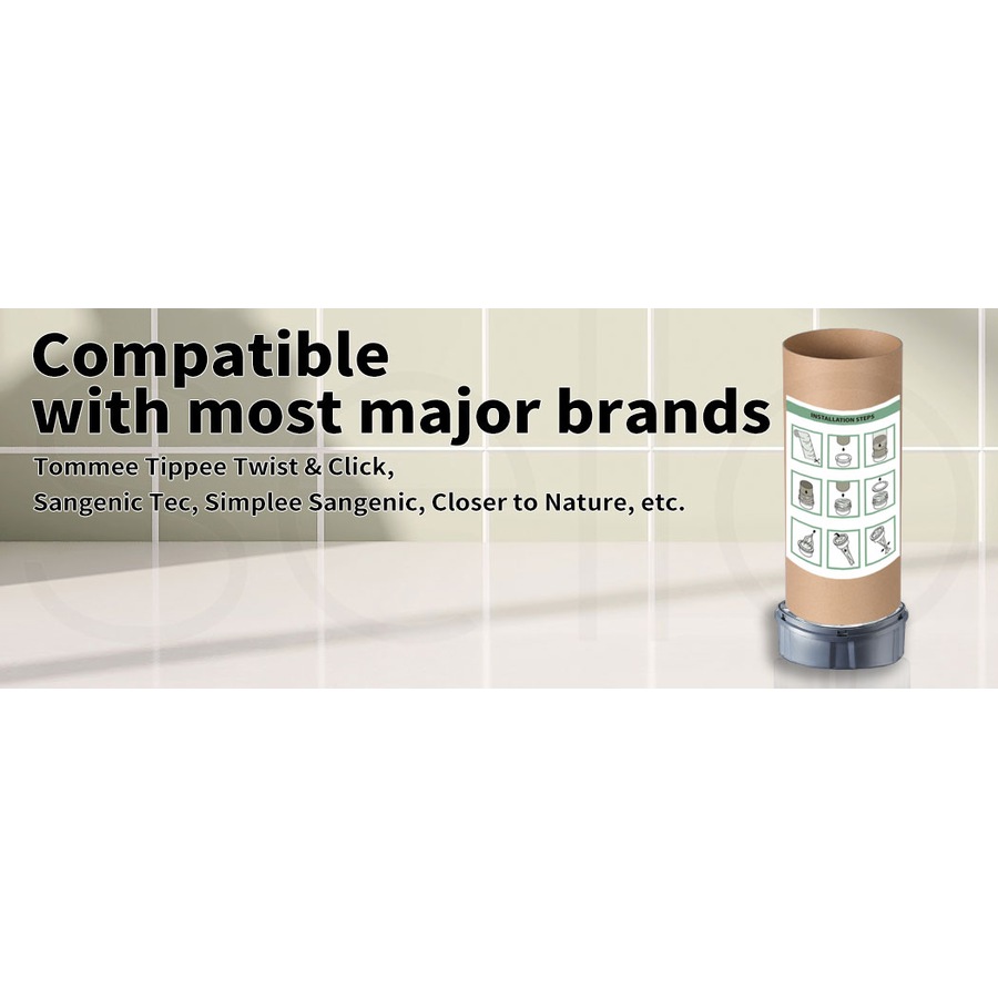 100m Nappy Bin Refill Kit Compatible With Tommee Tippee Sangenic Liner Film