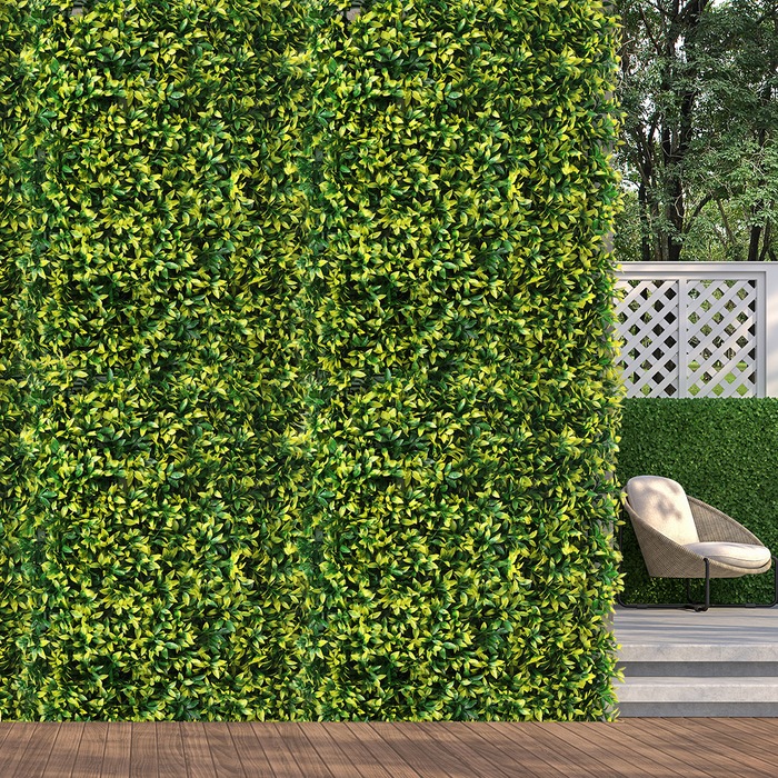 Artificial Boxwood Hedge Fake Vertical Garden Green Wall Ivy Mat Fence