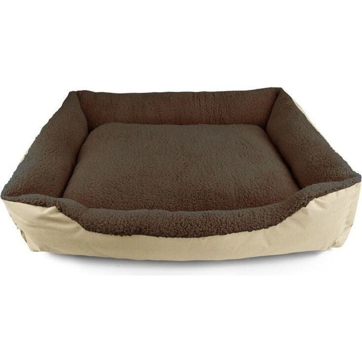 Deluxe X-Large Washable Pet Basket Bed in Brown