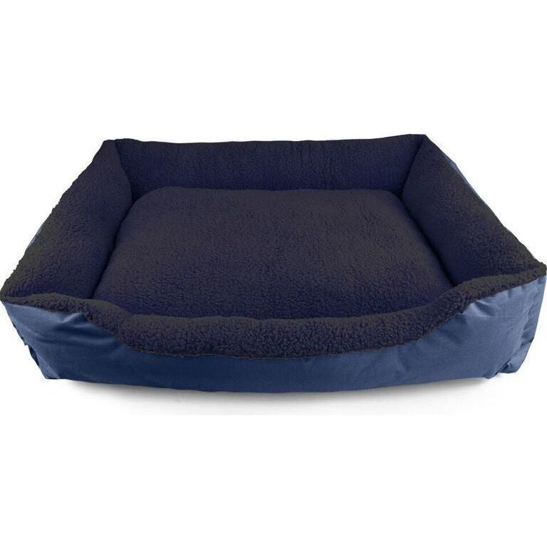Deluxe XX-Large Washable Pet Basket Bed in Blue