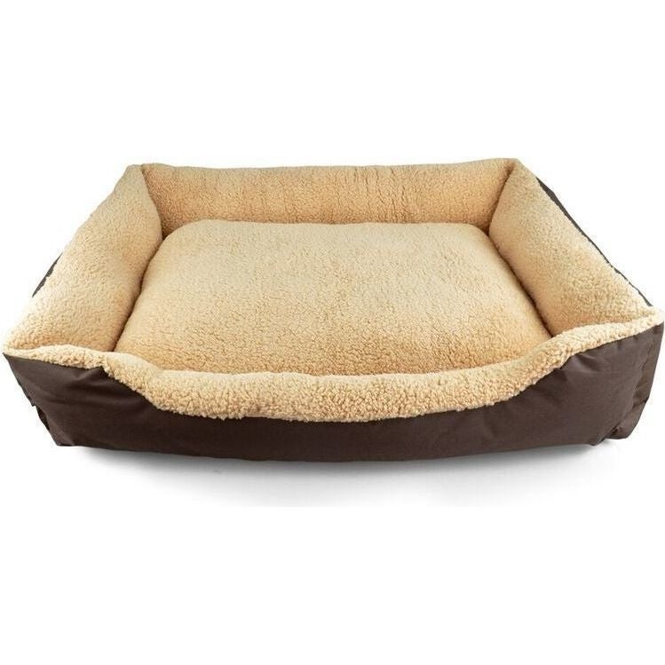 Deluxe XX-Large Washable Pet Basket Bed in Cream