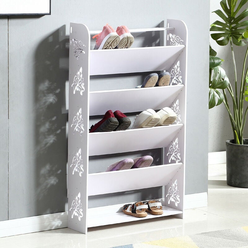 Levede 6tier 60cm Width Tilt Chic Hollow Shoe Rack Stand Storage Organiser Shelf Buy Shoe Racks Cabinets 748002