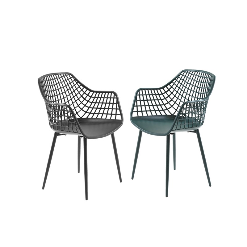 Buy Set of 2/4 Levede Steel Mesh Dining Chairs MyDeal