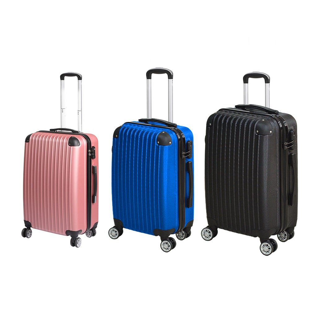 Slimbridge 20" 24" 28" Luggage Trolley Carry On Suitcase TSA Travel ABS Shell
