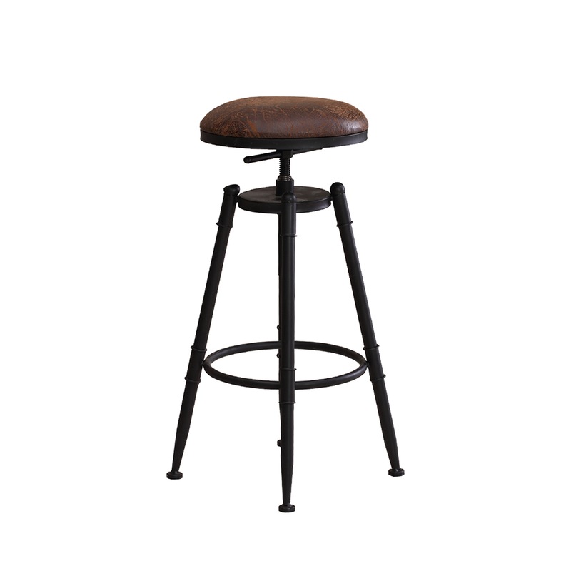 Buy Levede 2x Industrial Bar Stools Kitchen Stool PU Leather Barstools