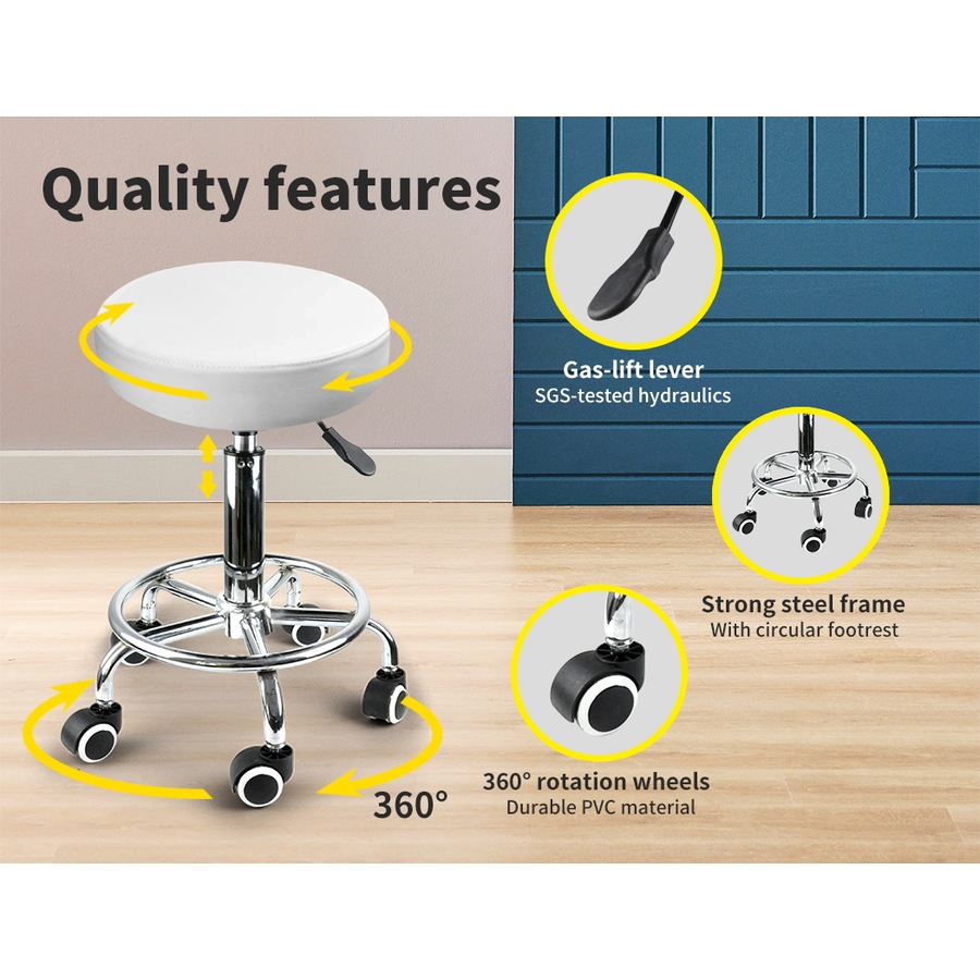 Levede 2x Levede Swivel Salon Barstool Hairdressing Stool Barber Chair Equipment Beauty