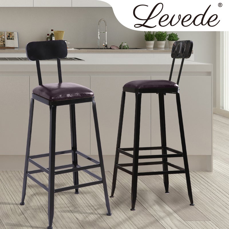 purple metal bar stools