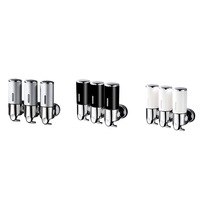 Traderight 3 Bottles Bathroom Shower Soap Dispenser Shampoo Gel Pump Wall Mounted 1500ml