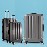 Slimbridge 20"24"28" 3PC Luggage Sets Suitcase Set Travel Carry On TSA Case Grey
