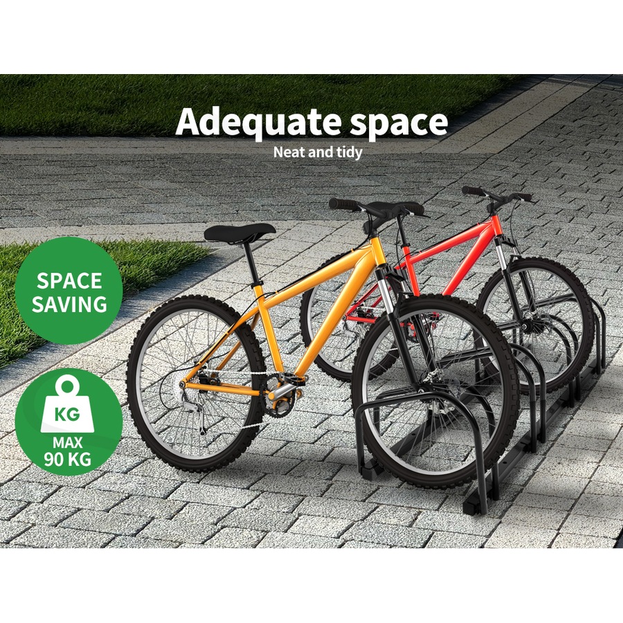 Monvelo 4 Bikes Stand Bicycle Bike Rack Floor Parking Instant Storage Cycling Portable
