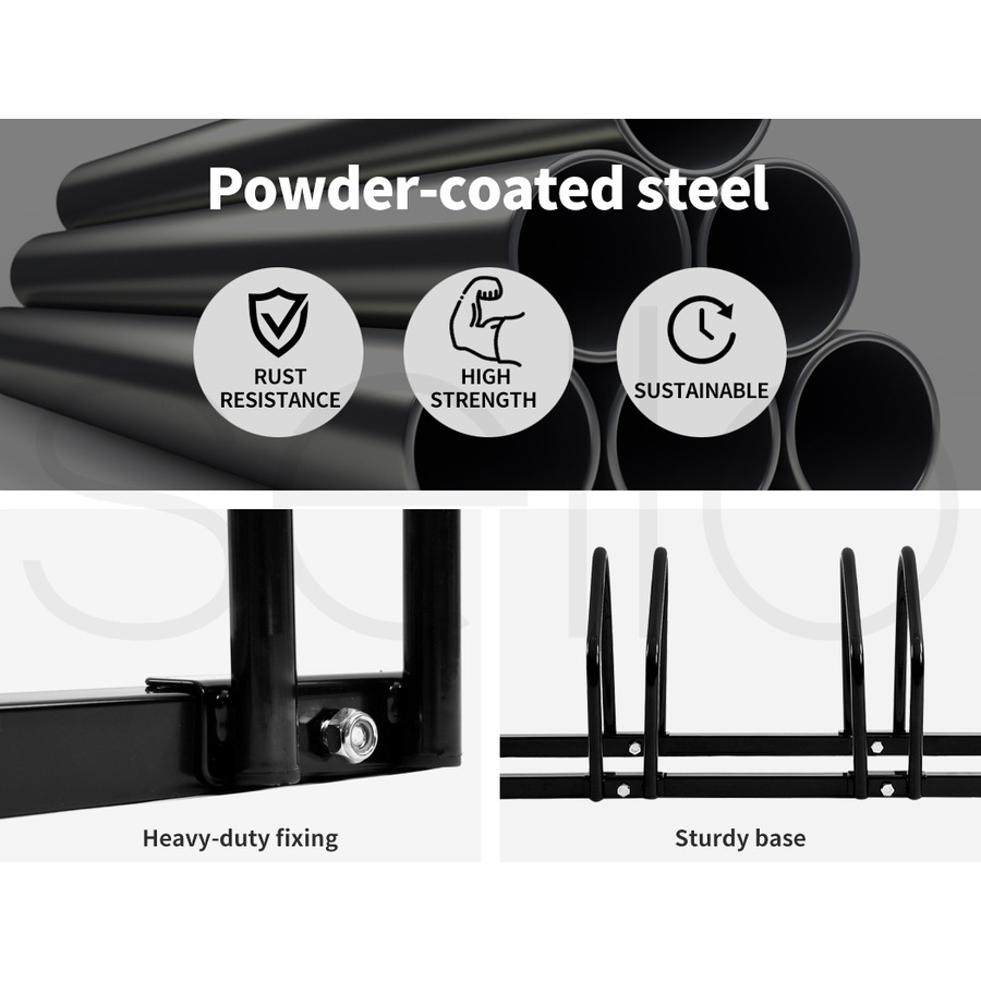 Monvelo 4 Bikes Stand Bicycle Bike Rack Floor Parking Instant Storage Cycling Portable