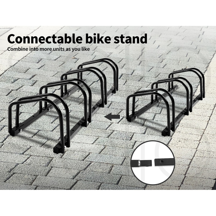 Monvelo 4 Bikes Stand Bicycle Bike Rack Floor Parking Instant Storage Cycling Portable