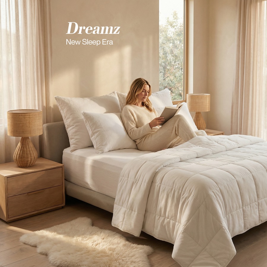 Buy DreamZ Single Doona Goose Down Quilt 500GSM, Breathable Cotton ...