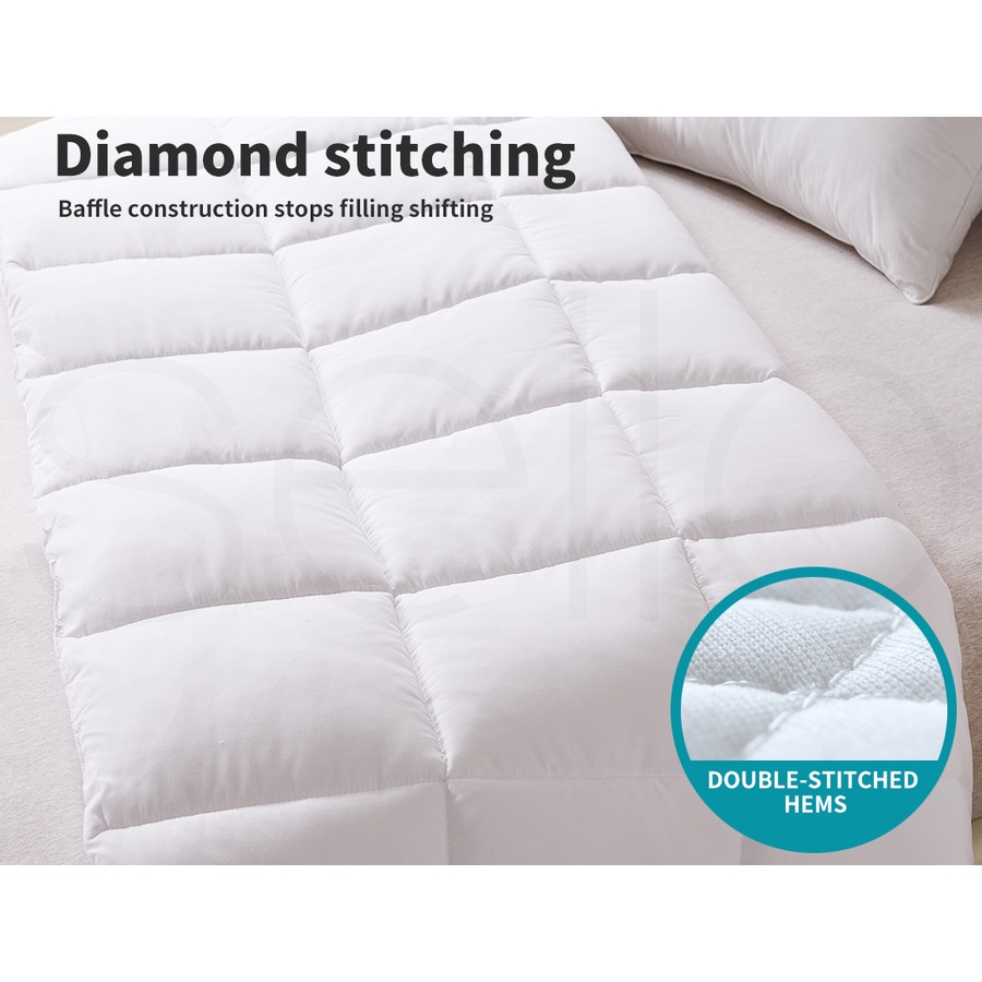 Buy DreamZ Single Doona Goose Down Quilt 500GSM, Breathable Cotton ...