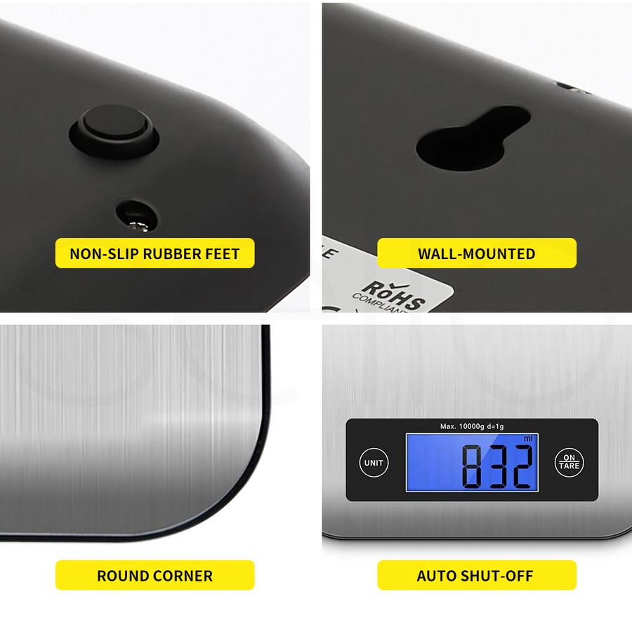 Toque Digital Kitchen Food Scales 10kg LCD Electronic Balance Weight Postal Scale