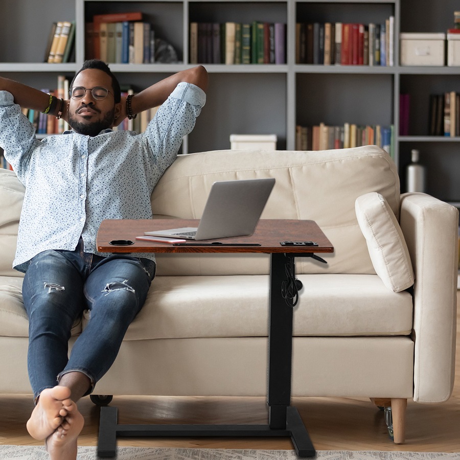 Levede Mobile Standing Desk Height Adjustable Bedside Laptop Study Desk