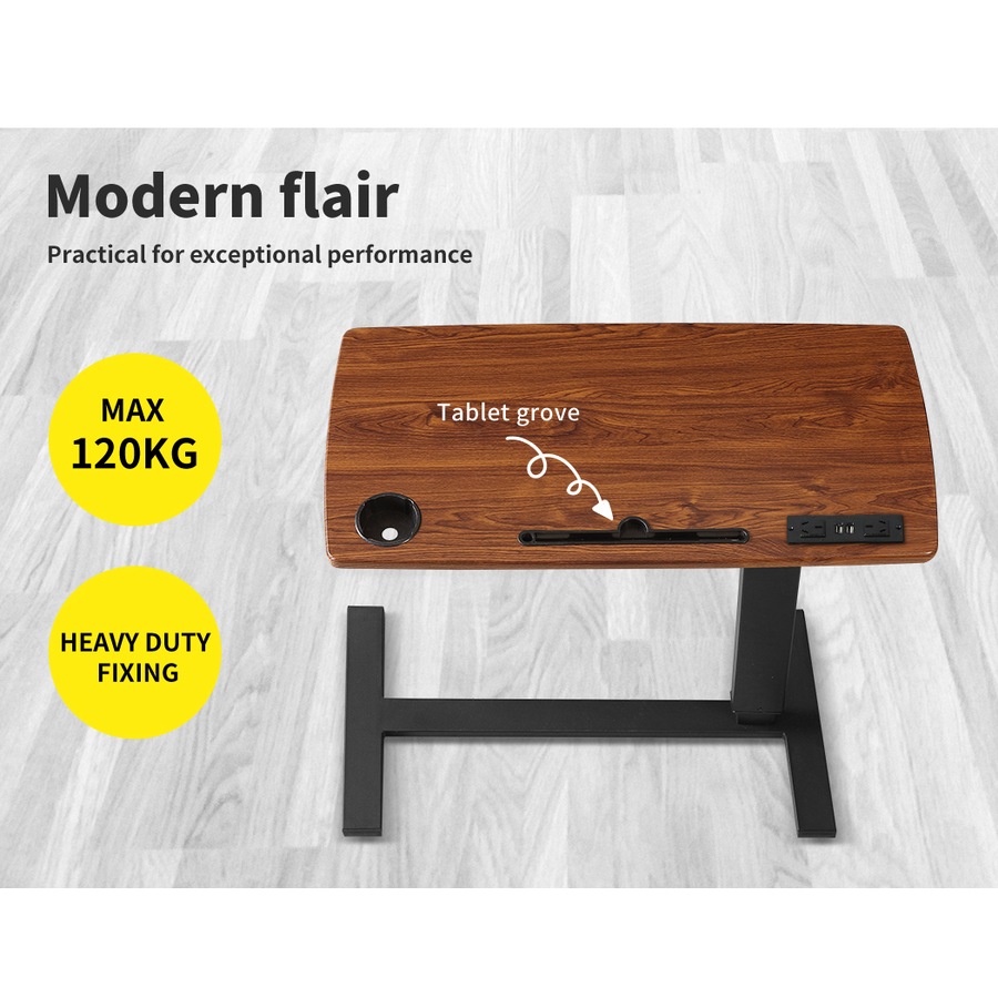 Levede Mobile Standing Desk Height Adjustable Bedside Laptop Study Desk