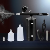 Traderight Airbrush Kit Compressor Cordless Dual Action USB Portable Spray Paint