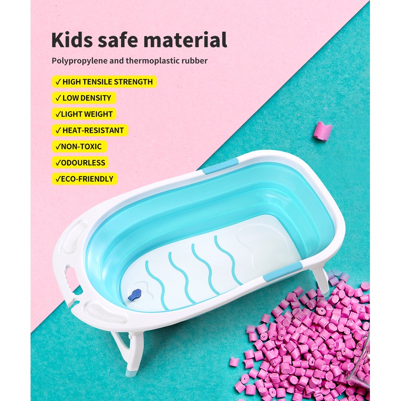 Buy Baby Bath Tub Infant Toddlers Foldable Bathtub Safety Bathing