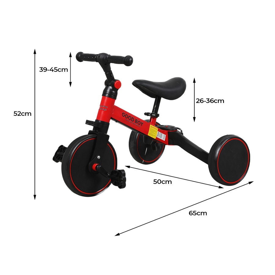 BoPeep Toddler Tricycle 3-in-1 Balance Ride-On Push Bike