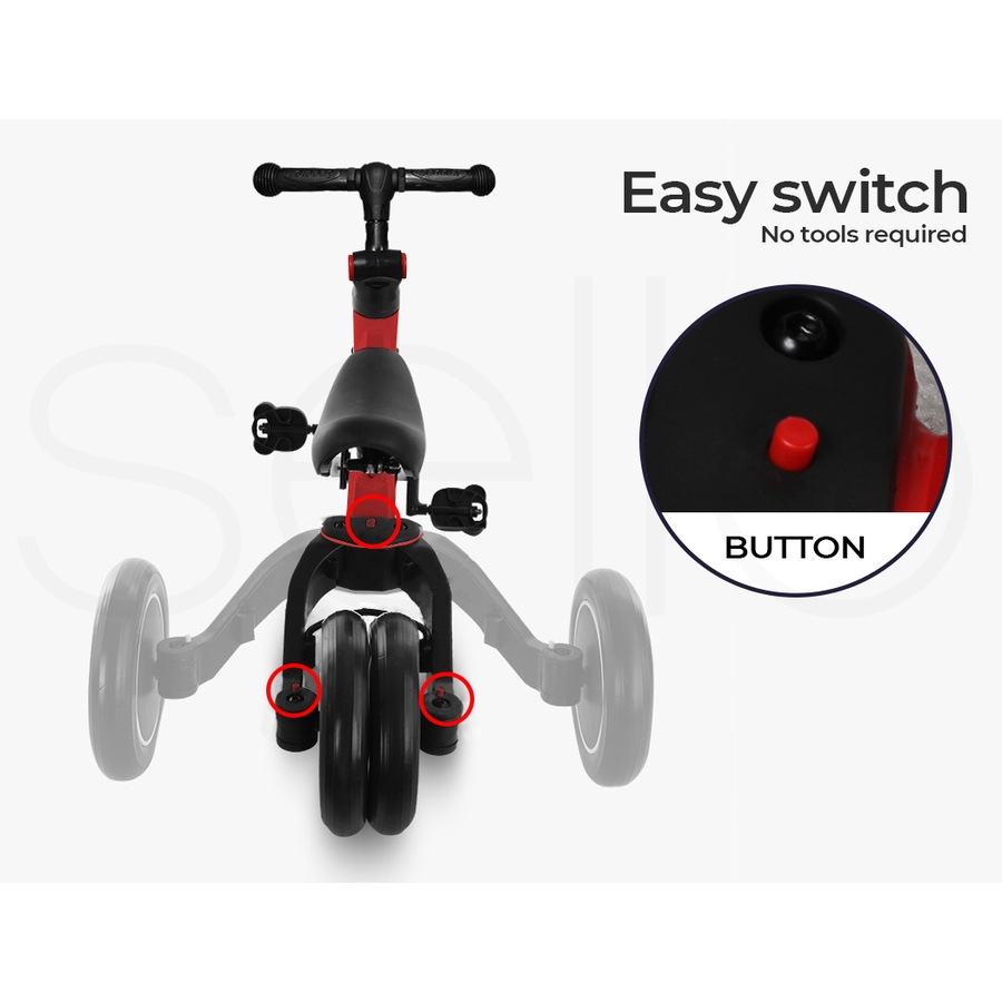 BoPeep Toddler Tricycle 3-in-1 Balance Ride-On Push Bike