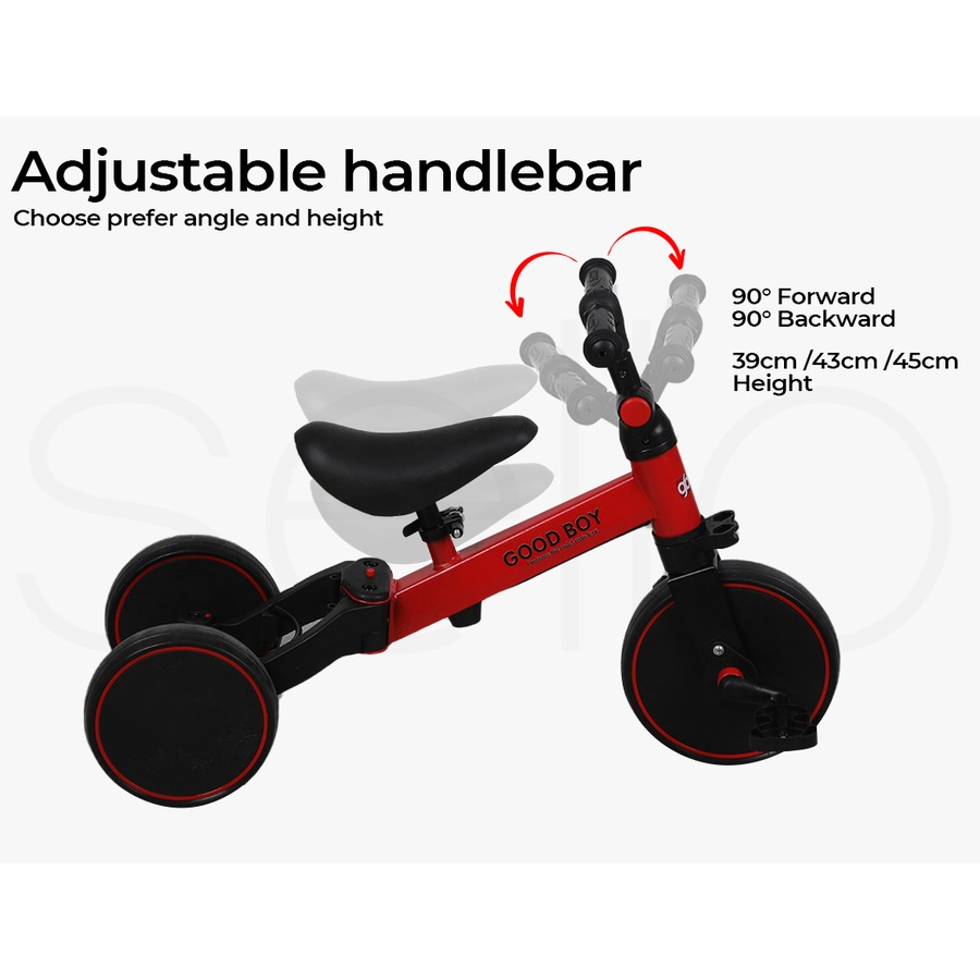 BoPeep Toddler Tricycle 3-in-1 Balance Ride-On Push Bike