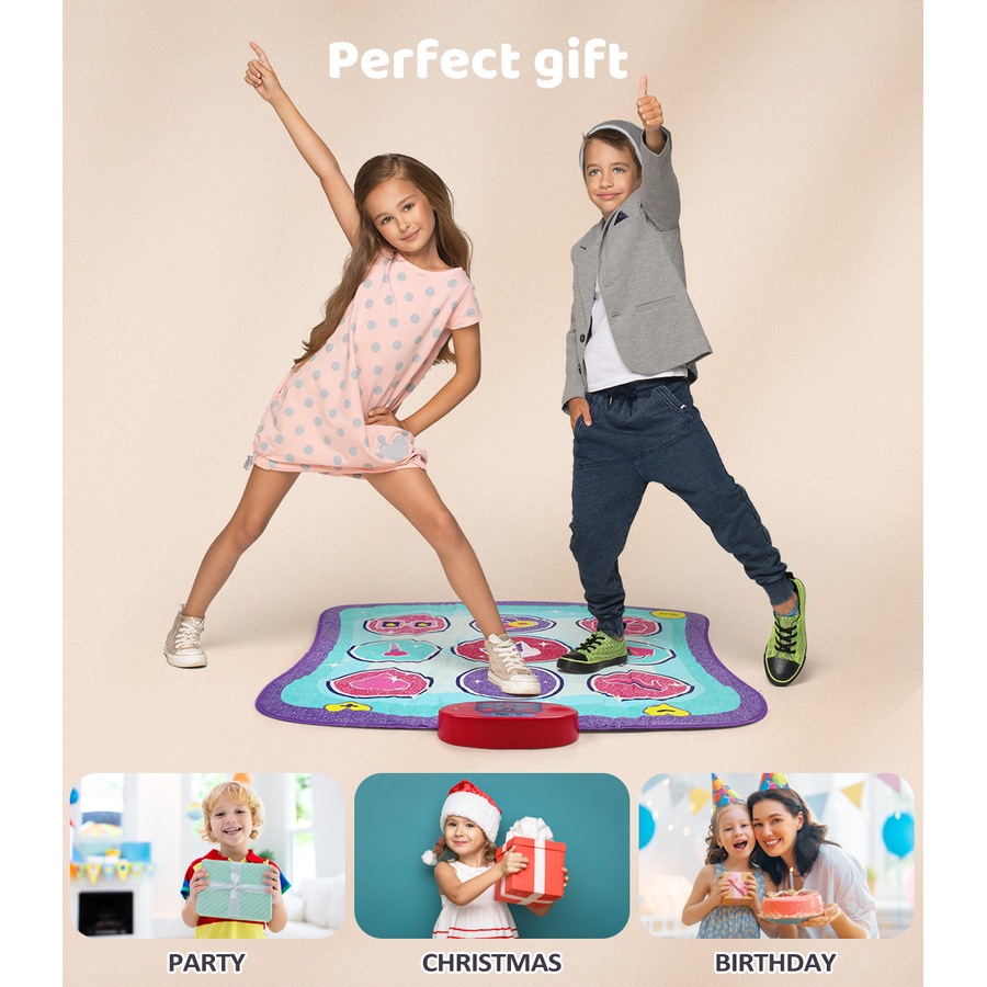 BoPeep Kids Keyboard Playmat 93x89cm Music Dance Piano Floor Mat