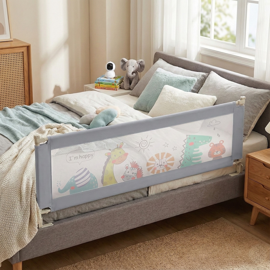 150cm Baby Bed Rail BoPeep Foldable Safety Guard w/ Adjustable Height