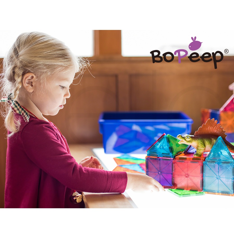 BoPeep 60Pcs Magnetic Tile Set Kids Building Construction Toys