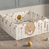 Bopeep Kids Playpen Baby Safety Gate Toddler Fence Child Play Game Toy 16 Panels