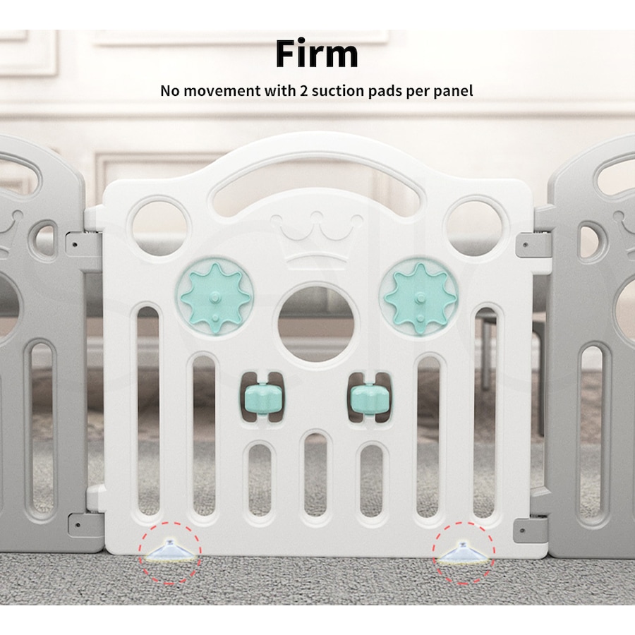 BoPeep Baby Playpen 22-Panel 192x192cm Toddler Safety Fence with Suction Cups